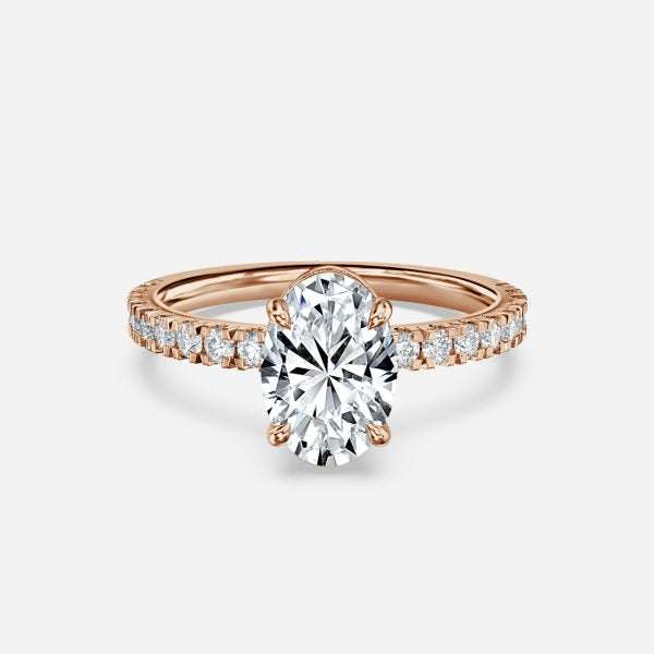Kenzo Oval Hidden Halo Lab Grown Diamond Engagement Ring