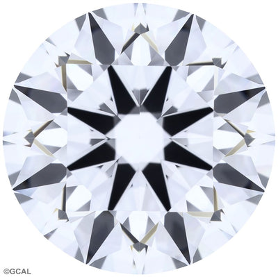 2.61ct Round Lab-Grown Diamond, E/VVS2, GCAL 8X Certified — Top view
