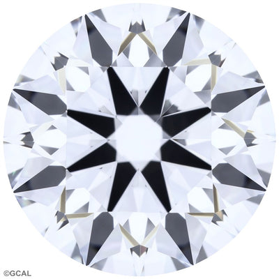 2.70ct Round Lab-Grown Diamond, D/IF, GCAL 8X Certified — Top view