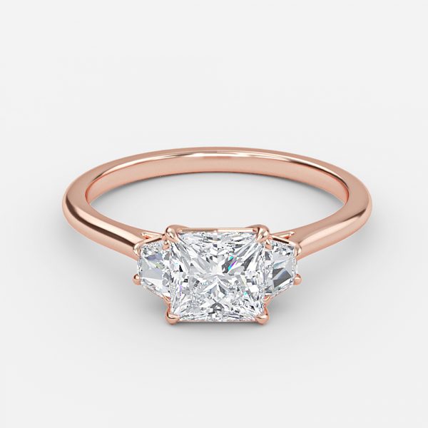 Ilene Princess Cut Lab Grown Diamond Three Stone Ring