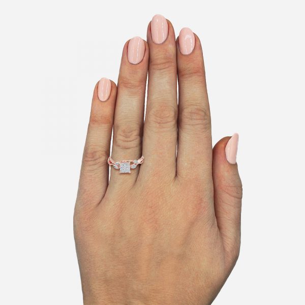 Aurora Princess Unique Lab Grown Diamond Engagement Ring