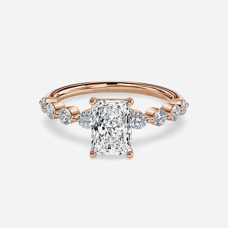 VIvian Radiant Cut Lab Grown Diamond Unique Ring