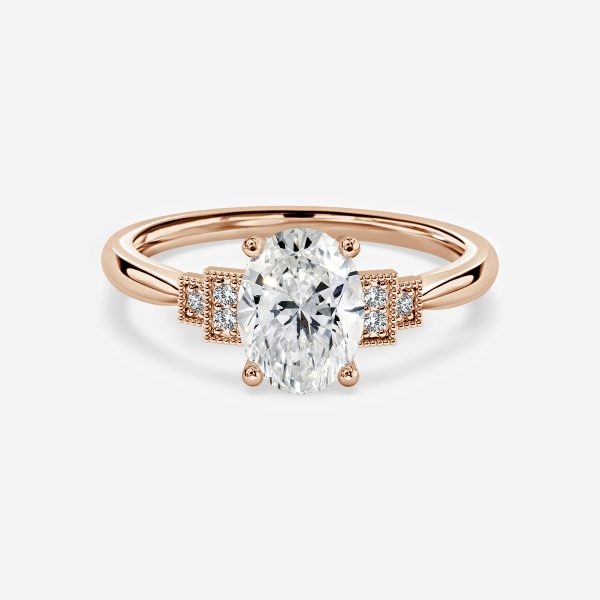 Fiona Oval Cut Lab Grown Diamond Three Stone Ring