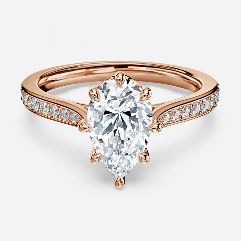 Aria Pear Vintage Lab Grown Diamond Engagement Ring