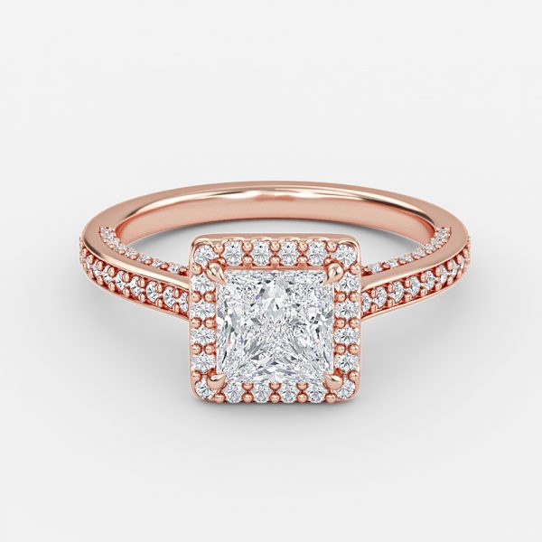 Ayana Princess Halo Lab Grown Diamond Engagement Ring