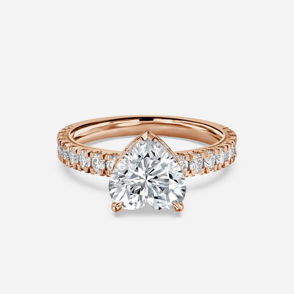 Kenzo Heart Lab Created Diamond Hidden Halo Engagement Ring