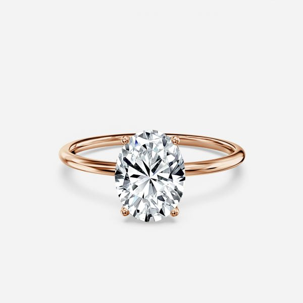 Adaya Oval Solitaire Lab Grown Diamond Engagement Ring