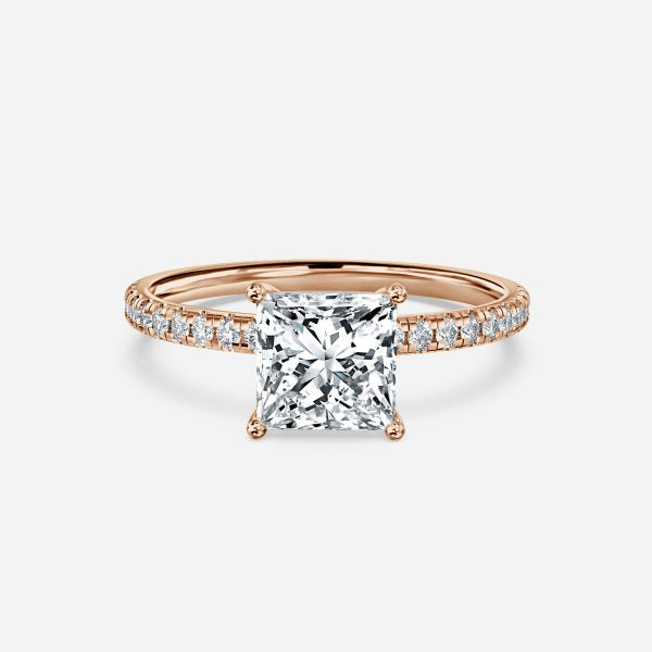Tulip Princess Diamond Band Engagement Ring