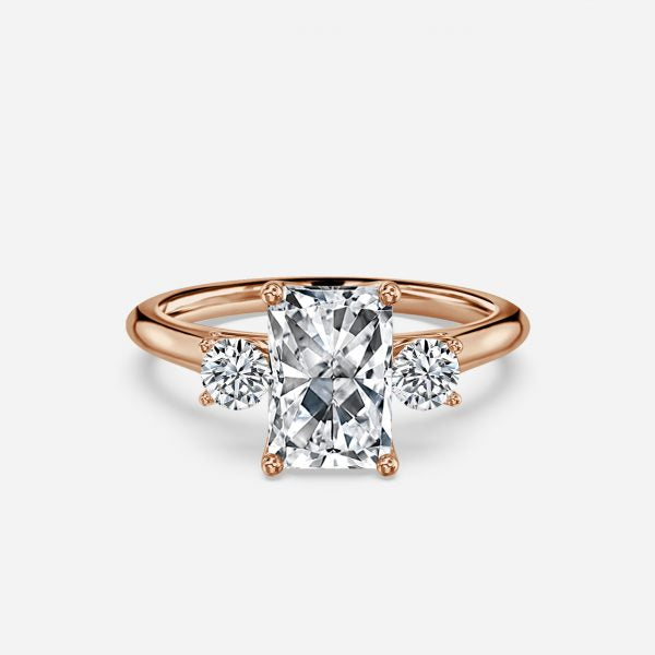 Olivia Radiant Cut Lab Grown Diamond Three Stone Ring