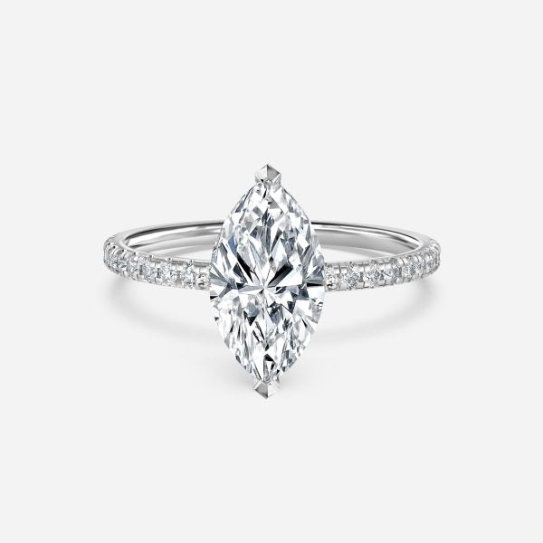 Tulip Marquise Diamond Band Engagement Ring