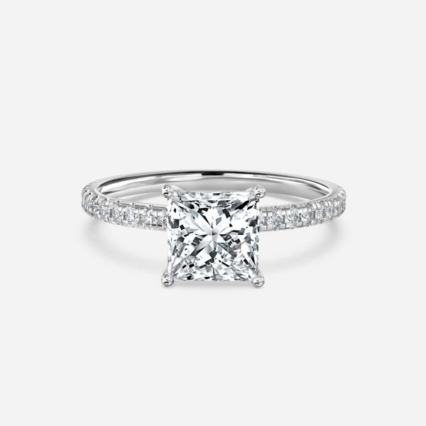 Tulip Princess Diamond Band Engagement Ring