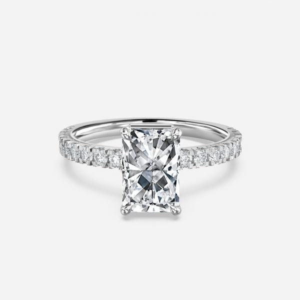Kenzo Radiant Hidden Halo Lab Grown Diamond Engagement Ring