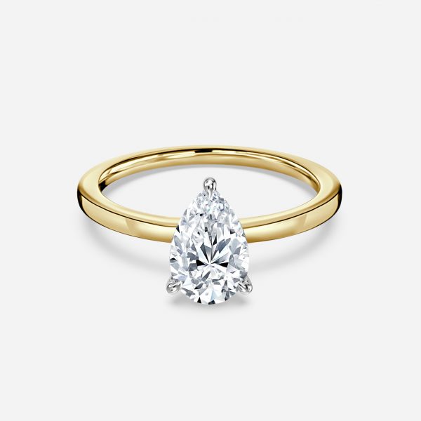 Isabella Pear Solitaire Lab Grown Diamond Engagement Ring