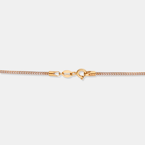 18K Rose Gold Snake Chain Necklace For Women