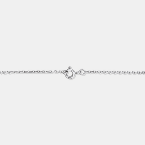 18K White Gold Cable Chain Necklace For Women