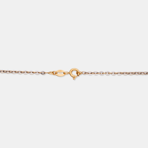 18K Yellow Gold Cable Chain Necklace For Women