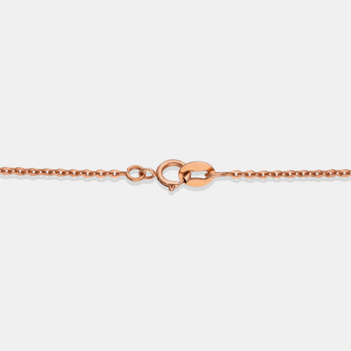 18K Rose Gold Dainty Cable Chain Necklace For Women