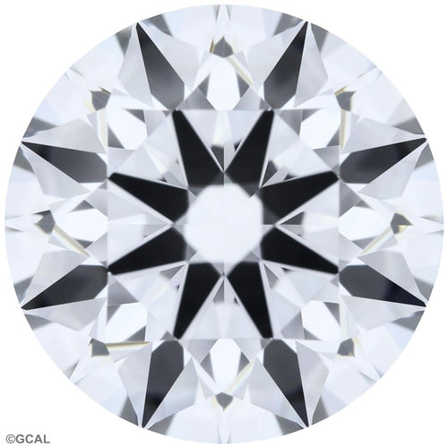 2.06ct Round Lab-Grown Diamond, F/VVS1, GCAL 8X Certified — Top view
