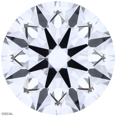 1.81ct Round Lab-Grown Diamond, D/IF, GCAL 8X Certified — Top view