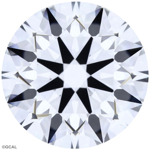2.16ct Round Lab-Grown Diamond, D/VVS2, GCAL 8X Certified — Top view