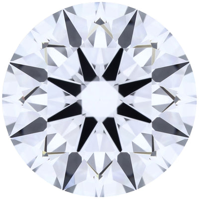 1.52ct Round Lab-Grown Diamond, D/VVS2, GCAL 8X Certified — Top view