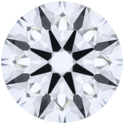 1.32ct Round Lab-Grown Diamond, D/VVS1, GCAL 8X Certified — Top view