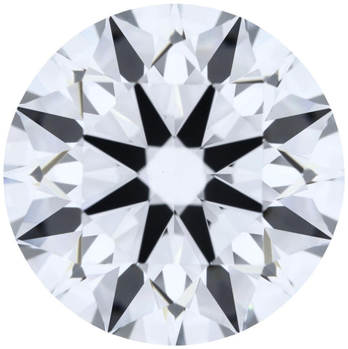 2.22ct Round Lab-Grown Diamond, D/VVS1, GCAL 8X Certified — Top view