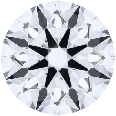 1.31ct Round Lab-Grown Diamond, D/VVS2, GCAL 8X Certified — Top view