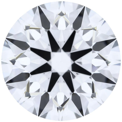 1.22ct Round Lab-Grown Diamond, D/VVS2, GCAL 8X Certified — Top view