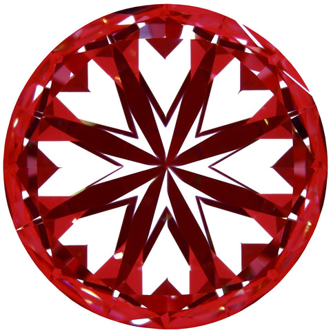 2.27ct Round Lab-Grown Diamond, D/VVS1, GCAL 8X Certified — Hearts pattern