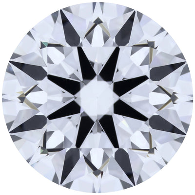 1.34ct Round Lab-Grown Diamond, D/VVS2, GCAL 8X Certified — Top view