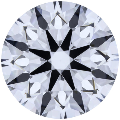 2.17ct Round Lab-Grown Diamond, D/VVS2, GCAL 8X Certified — Top view
