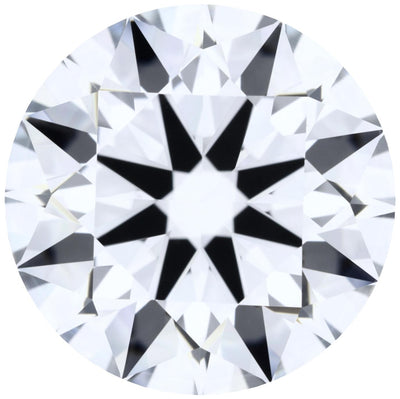2.48ct Round Lab-Grown Diamond, D/VVS2, GCAL 8X Certified — Top view