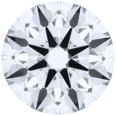 1.28ct Round Lab-Grown Diamond, D/VVS2, GCAL 8X Certified — Top view