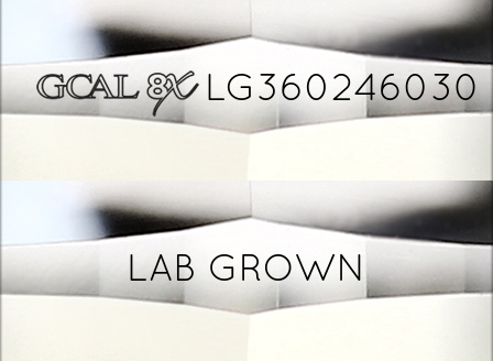 2.59ct Round Lab-Grown Diamond, D/VVS1, GCAL 8X Certified — Laser inscription