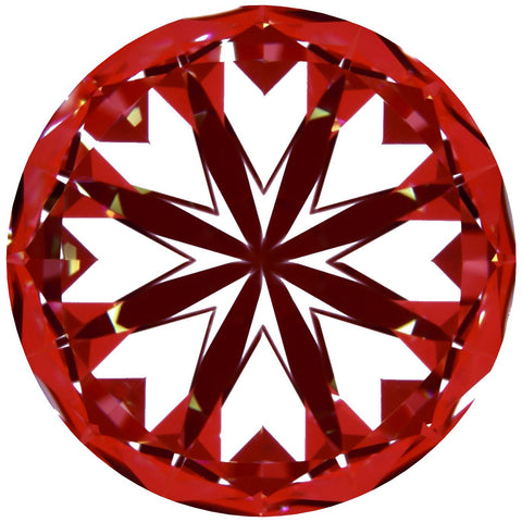 2.32ct Round Lab-Grown Diamond, D/VVS1, GCAL 8X Certified — Hearts pattern