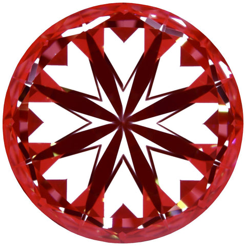 2.24ct Round Lab-Grown Diamond, D/VVS1, GCAL 8X Certified — Hearts pattern