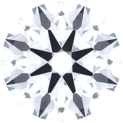 1.23ct Round Lab-Grown Diamond, E/VVS2, GCAL 8X Certified — Top view