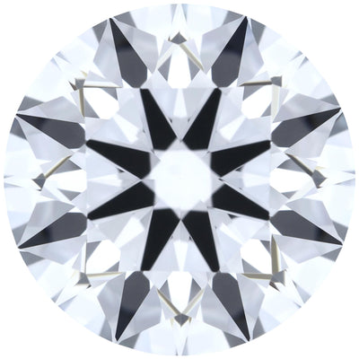 1.10ct Round Lab-Grown Diamond, D/VVS1, GCAL 8X Certified — Top view