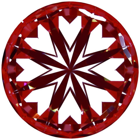 2.78ct Round Lab-Grown Diamond, D/VVS2, GCAL 8X Certified — Hearts pattern