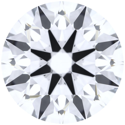 2.28ct Round Lab-Grown Diamond, D/VVS2, GCAL 8X Certified — Top view
