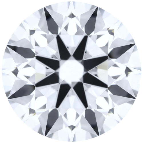 2.03ct Round Lab-Grown Diamond, D/VVS2, GCAL 8X Certified — Top view