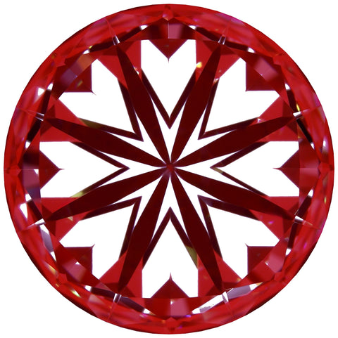 3.57ct Round Lab-Grown Diamond, D/IF, GCAL 8X Certified — Hearts pattern