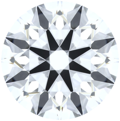 2.00ct Round Lab-Grown Diamond, D/VVS1, GCAL 8X Certified — Top view