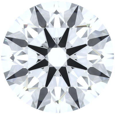 2.55ct Round Lab-Grown Diamond, D/VVS1, GCAL 8X Certified — Top view