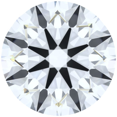 2.48ct Round Lab-Grown Diamond, D/VVS1, GCAL 8X Certified — Top view