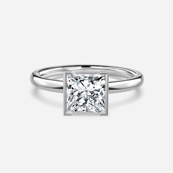 Augusta Princess Bezel Lab Grown Diamond Engagement Ring