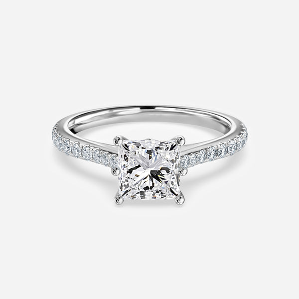 Shyam Princess Diamond Band Engagement Ring