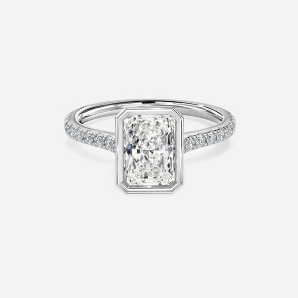 Alii Radiant Diamond Band Lab Grown Diamond Engagement Ring