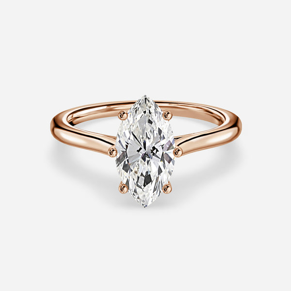Nimi Marquise Solitaire Lab Grown Diamond Engagement Ring